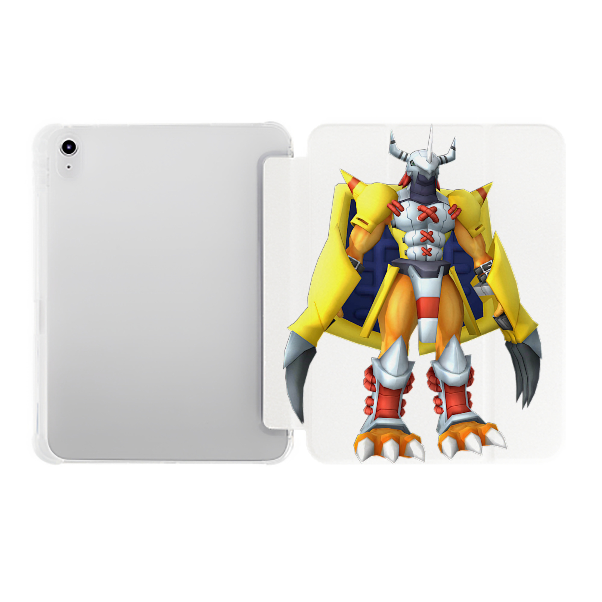 （画像用） Digimon デジタルモンスター/デジモン IPad ケース ペン収納付き 三つ折りスタンド PUレザー×シリコン 対応機種9.5/10.5/10.9インチ